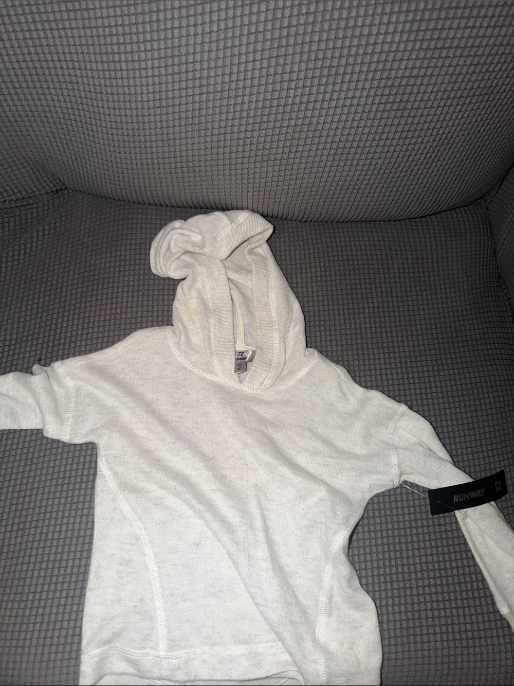 Runway Cream Lightweight Hooded Sweater